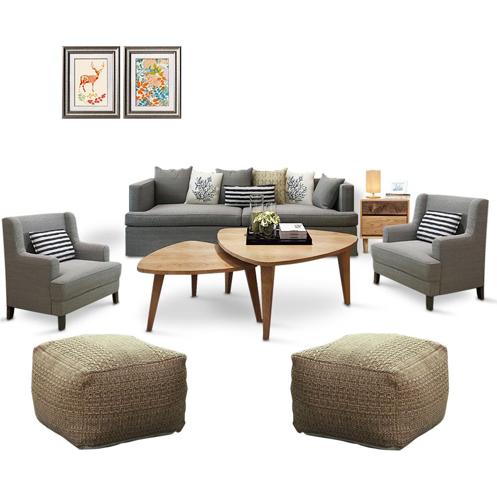 Пуфик-подставка для ног в скандинавском стиле, квадратный пуф, многофункциональная квадратная напольная подушка для гостиной, спальни