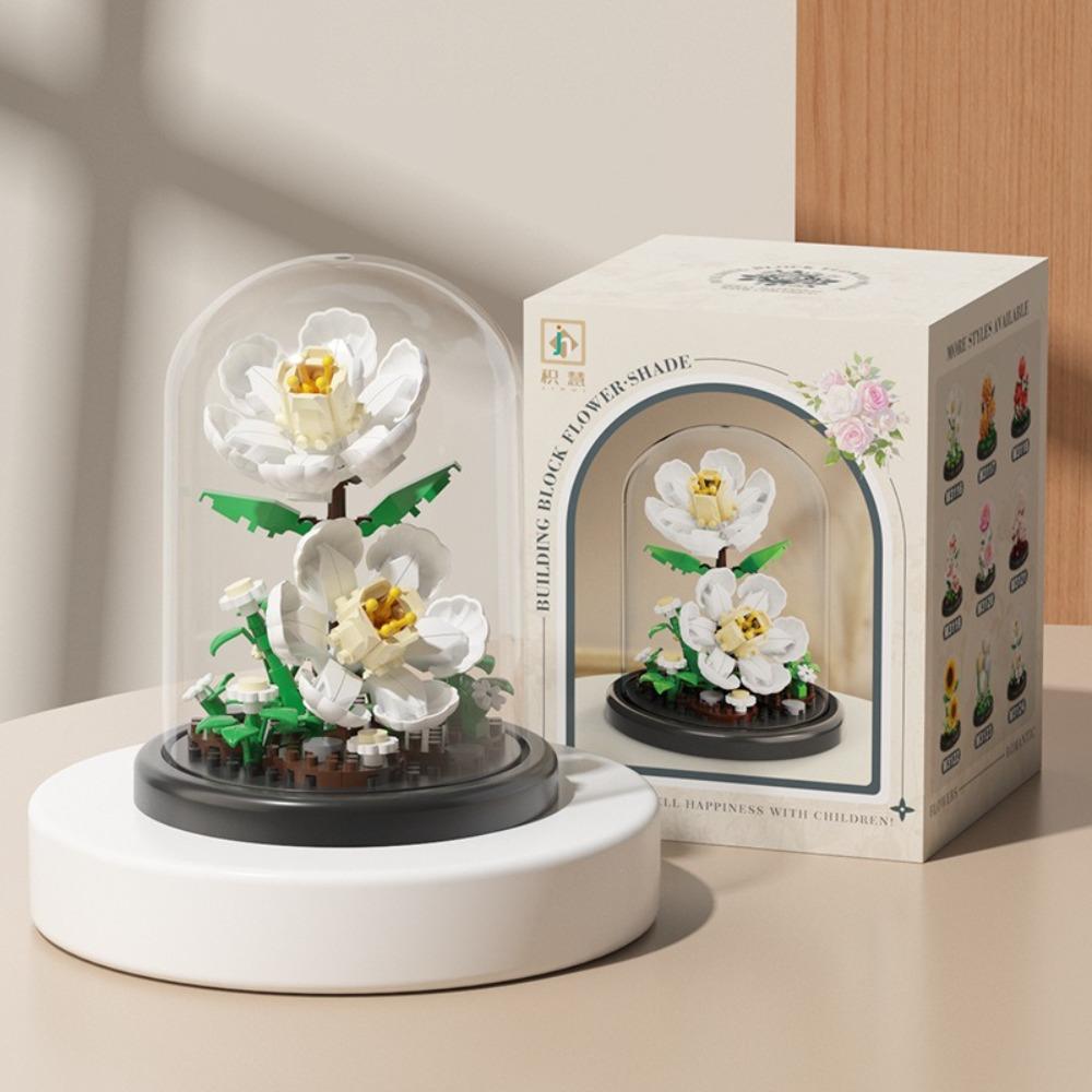 Flower Bouquet Building Blocks Plastic Plant Bonsai Desktop Ornaments Home Decoration