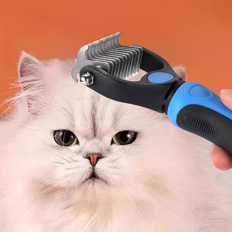 Расческа для распутывания: Двусторонняя щетка для груминга питомцев для кошек и собак