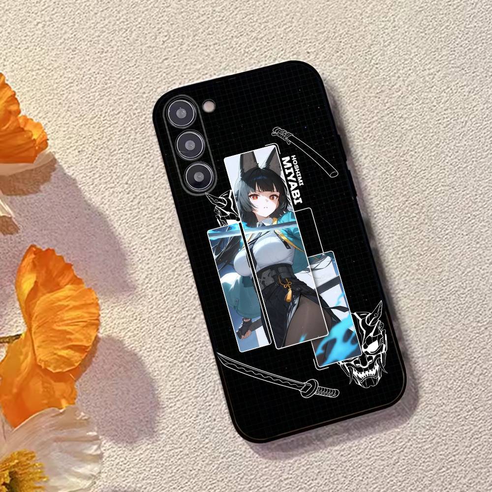 Чехол для телефона Hoshimi Miyabi из игры ZZZ, черный силикон, мягкий, для Samsung Galaxy A73, A72, A71, A70, A53, A52, A51