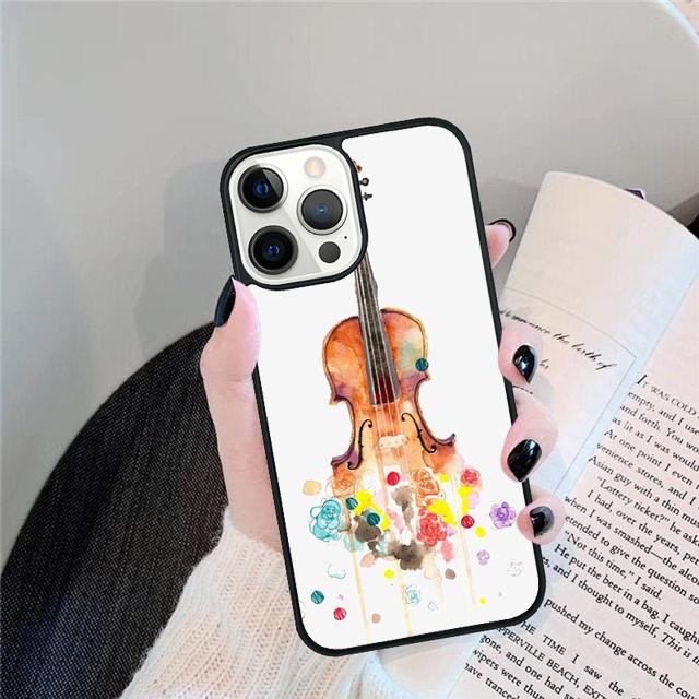 Музыкальный Виолончель Скрипка Ракушка Чехол Для iPhone 17 Air 15 16 14 13 12 Pro Max 11 Pro Max Plus Чехол для Телефона