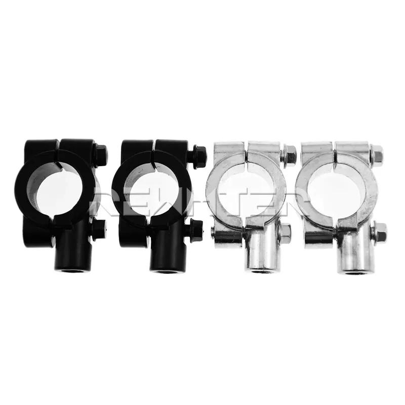 Motorcycle Rear View Mirrors Mount Clamp 2PCS 22mm 25mm Handlebar 8mm 10mm Thread Universal Rear Mirror Holder Adapter Bracket