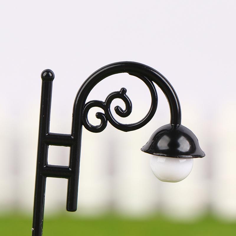 1/12 Dollhouse Park Street Lamp Bench Model Dollhouse Mini Street Light Ornaments Dolls House Christmas Decor Accessories