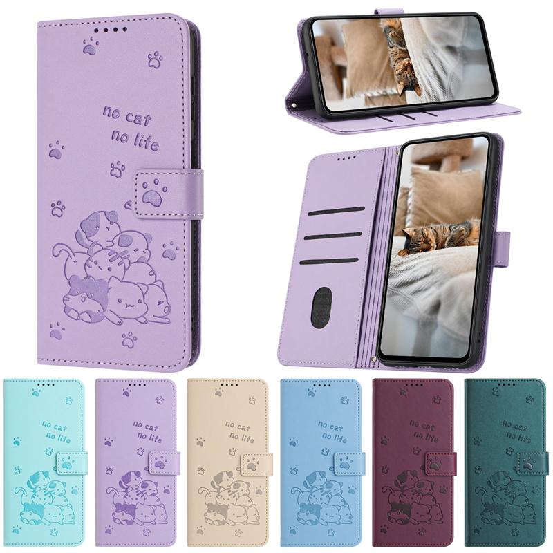 Etui For Samsung A52s 5G A51 3D Cat Pattern Flip Case Samsung Galaxy A71 A52 A50 A70S A72 A32 A42 A20E A10E Leather Phone Funda