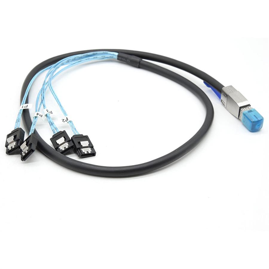 Кабель Mini SAS SFF8644 на 4 порта SATA 12 Гбит, 50 см