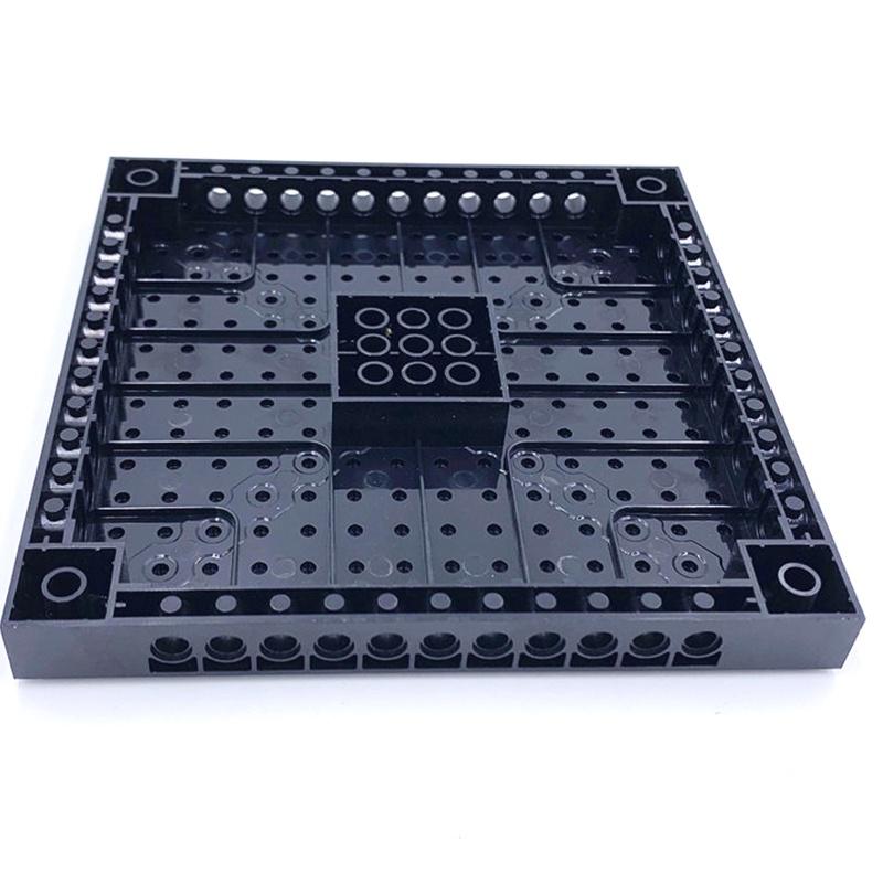 1 шт. базовая пластина, строительный блок, базовая пластина, черный соединительный кирпич, комбинация «сделай сам», MOC, модуль подключения с отверстиями 16x16, совместимые аксессуары, игрушки для детей