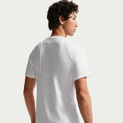 Nike Pro Quick Dry T Shirts Men's White/White/Black Crew Neck