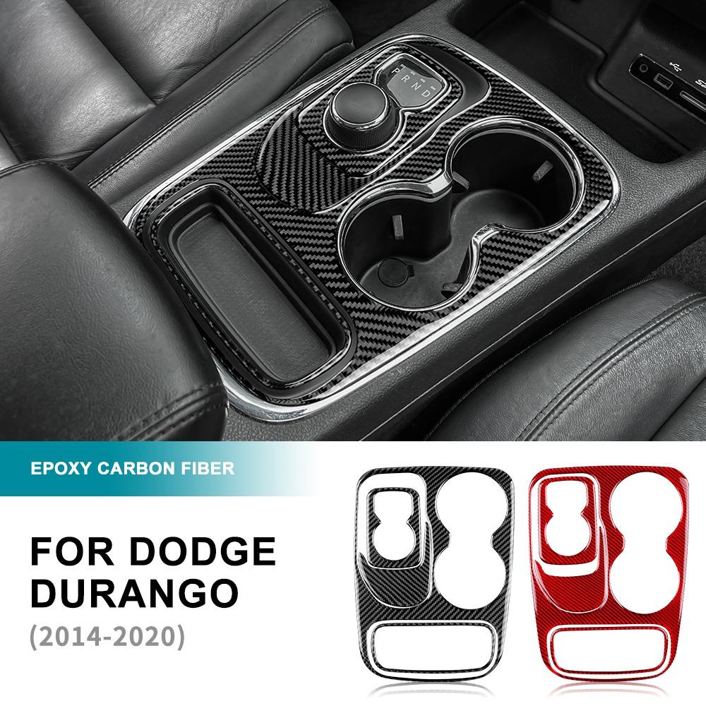 Car Center Console Transmission Console Gear Shift Panel Cover For Dodge Durango 2014-2020 Cup Holder Frame Decorate Accessories