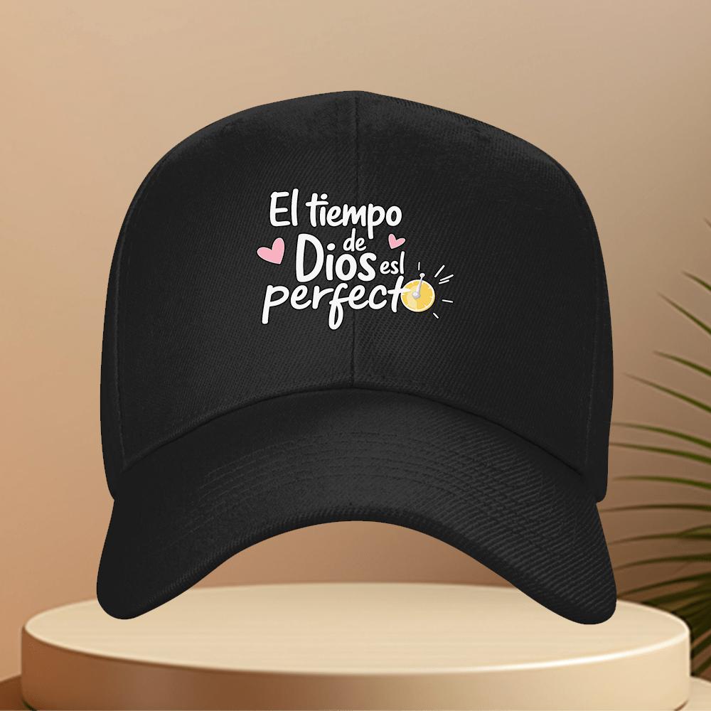 Woven fabricpc Spanish Inspirational Religious Baseball Cap Lightweight Polyester Adjustable Hat with Godaposs Plan Sp