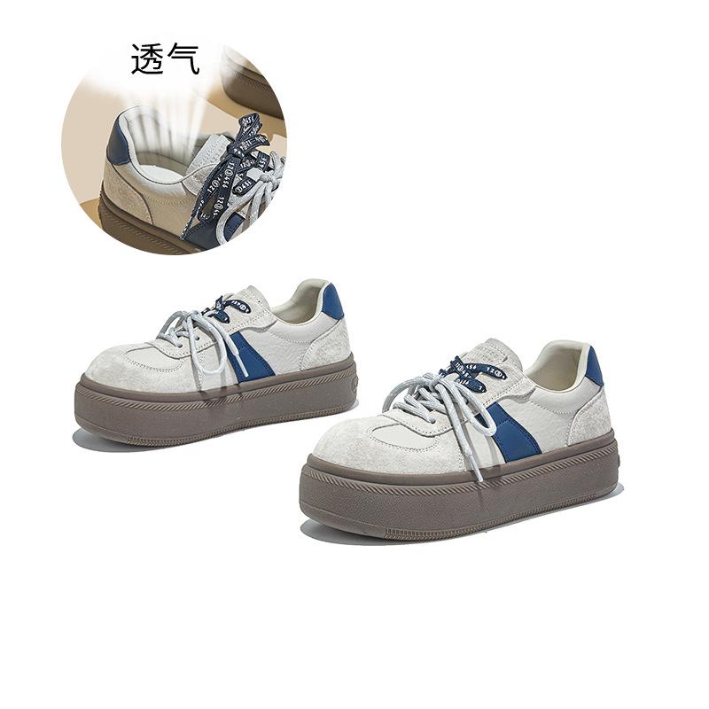toe leather little white shoes autumn new platform sports casual versatile shoes