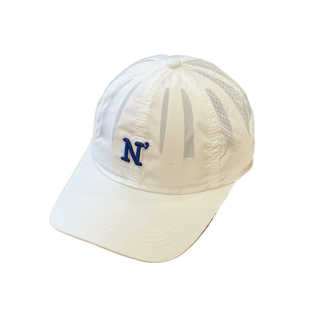 Letter N Embroidery Men Snapback Cap Candy Color Trucker Hat Simple Breathable Mesh Sunhat Outdoor