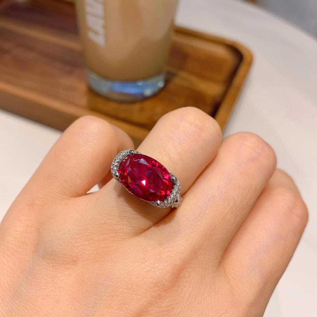 Ювелирное Кольцо Женское Имитация Цвета Сокровище Кольцо Роскошное С Бриллиантами Женское Кольцо Дан Главный Камень 10 * 14