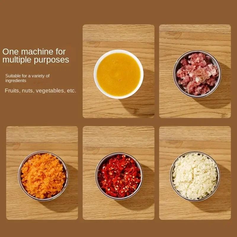 One-Button Automatic Chopper Food Crusher Meat Grinder Compact Garlic Press USB Vegetable Chopper Masher Machine Kitchen Spaces Gadgets