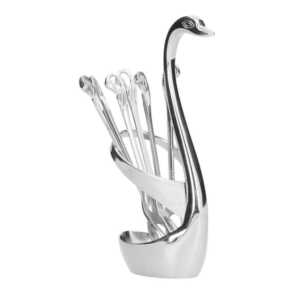 Tableware   Zinc Alloy Fruit Dessert Tasting Forks Spoon with   Base for Home Kitchen