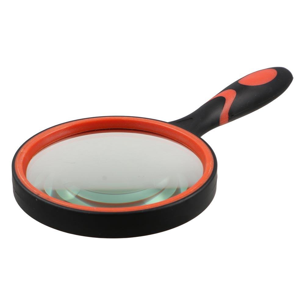 Portable Rubber Handle 10X Magnifying Glass Optical Magnifier Eye Loupe Glass Handheld Magnifier