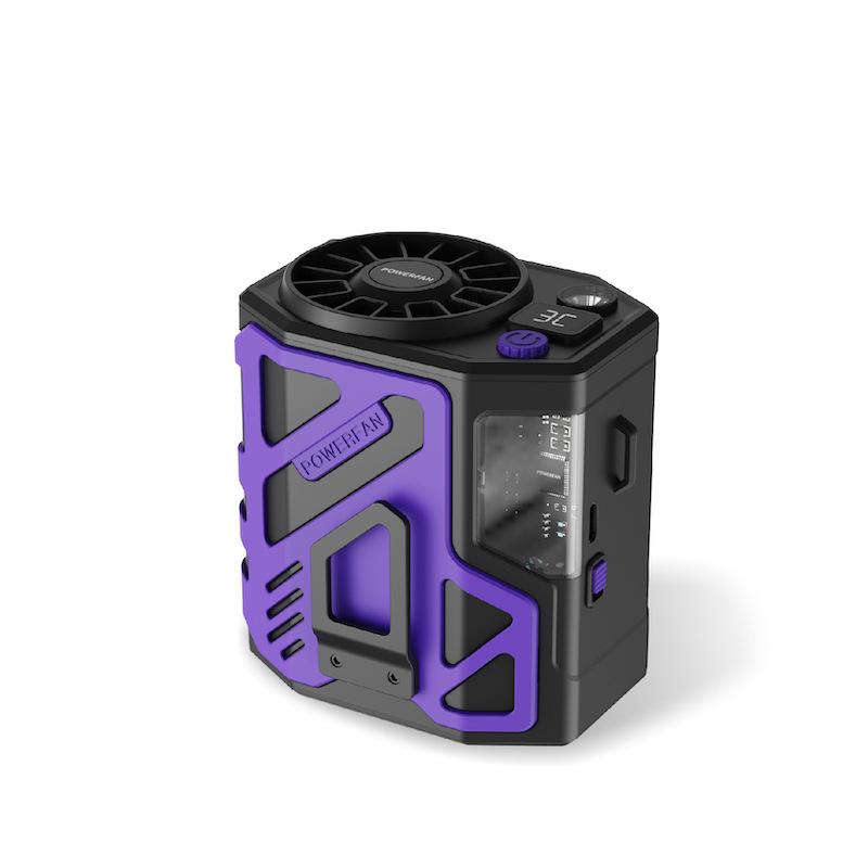 Портативный подвесной вентилятор Mecha Waist: Сильный ветер, зарядка от USB, идеально подходит для строительных площадок.