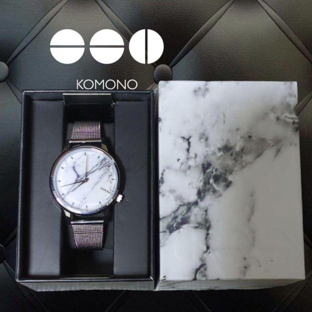 Б/У Новый KOMONO LEXI ROYALE SILVER WHITE MARBLE Женские часы Komono Lexi Royal