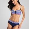 Women Bikini Set Retro Striped Bikini Floral Printed Swimwear Women Sexy Swimsuit