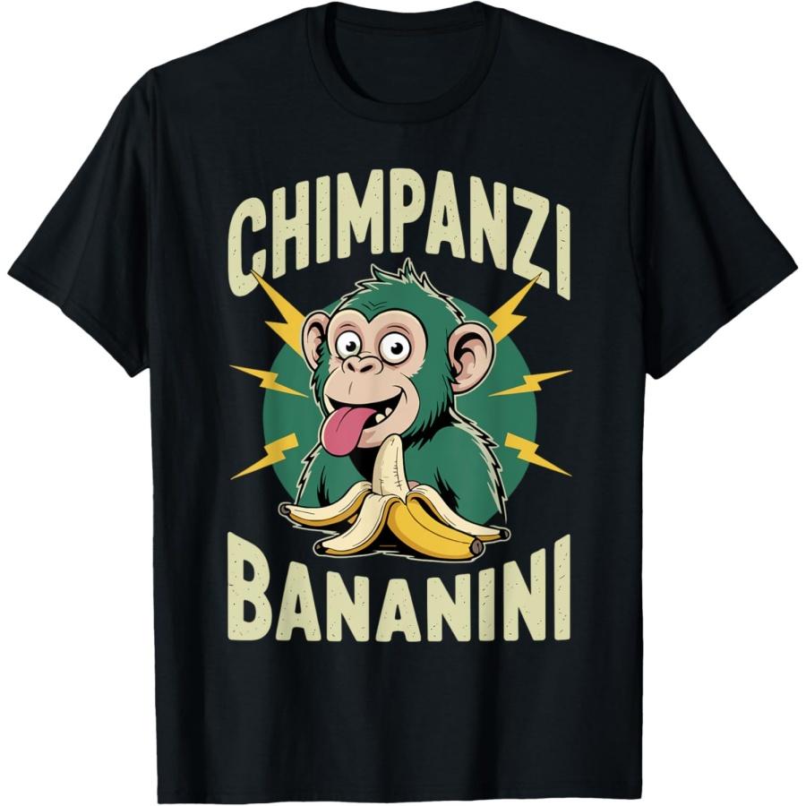 Chimpanzini Bananini Итальянские Мемы про Мозговую Гниль Интернет Мем Футболка