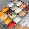 2/34/6/8 Compartment Condiment Container Rectangle Shape Spice Jar Storage Set  Outdoor Stall