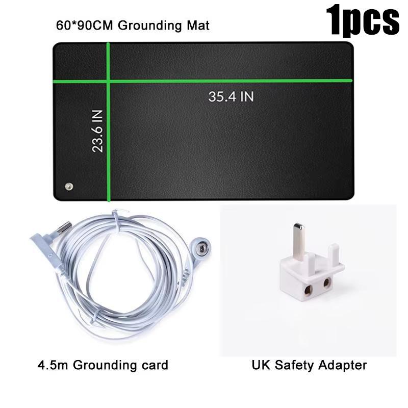 23,6"x35,4" Заземляющий коврик Заземленная подкладка для ног Настольный напольный коврик со шнуром Комфорт для сна Баланс Мягкий Многоразовый Приятный для кожи Легкое подключение Для дома и офиса