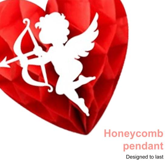 6 шт. украшение в виде сердца ко Дню святого Валентина, бумажные соты, подвесные украшения, романтические красные, розовые, сердечки для вечеринок