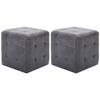 VidaXL 2 Pcs Bedside Tables Grey 30x30x30 Cm Faux Suede