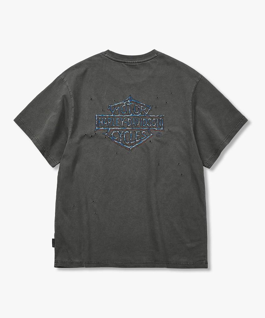 HARLEY-DAVIDSON COLLECTIONS® [Bv] Винтажная футболка с графикой Harley Угольный_Hh16111063