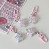 1Pcs Cute Transparent Design Sense Stars Keychain Pendant Keyring For Girls Backpack Headphone Case Accessorie Creative Gifts