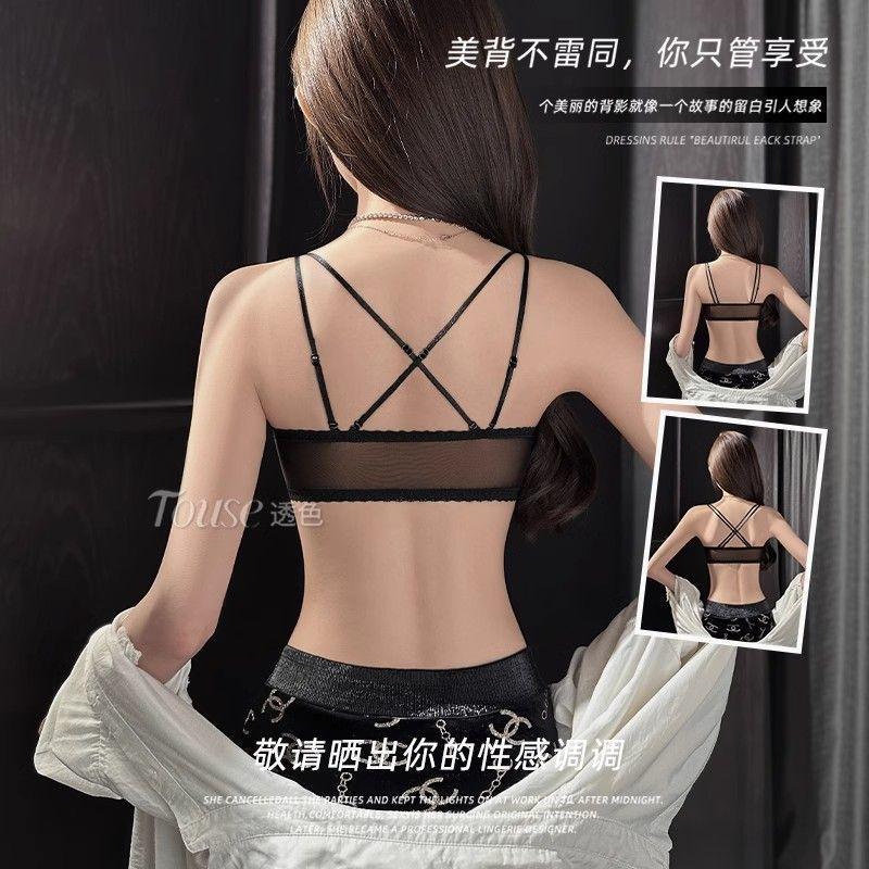 Front buckle small chest gathering women's underwear set new anti-sagging breast sexy leopard print back bra