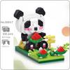 93017 Animal World Panda Watermelon Pet Mobile Phone Stand DIY Mini Diamond Blocks Bricks Building Toy for Children No Box