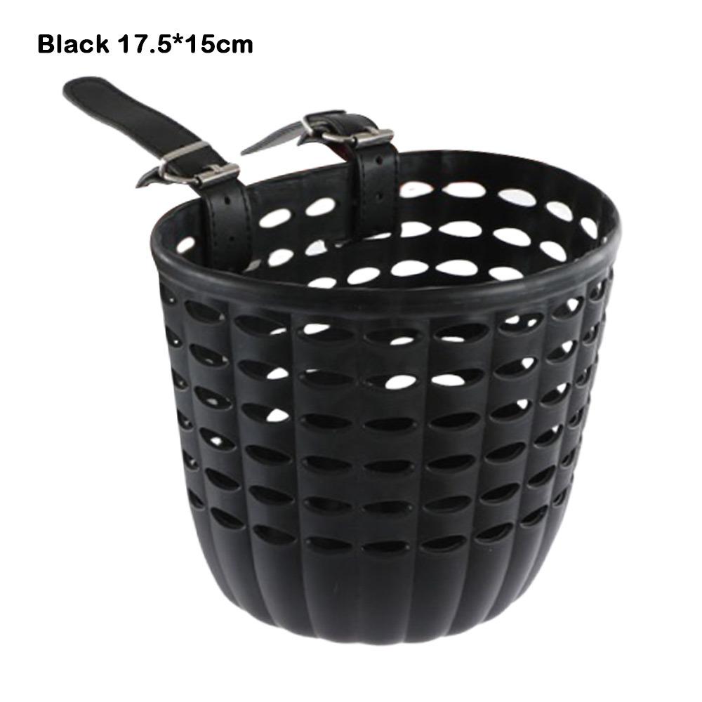 Retro Woven Front Handle Carrier Plastic Children's Bicycle Scooter Basket Front Riding Basket