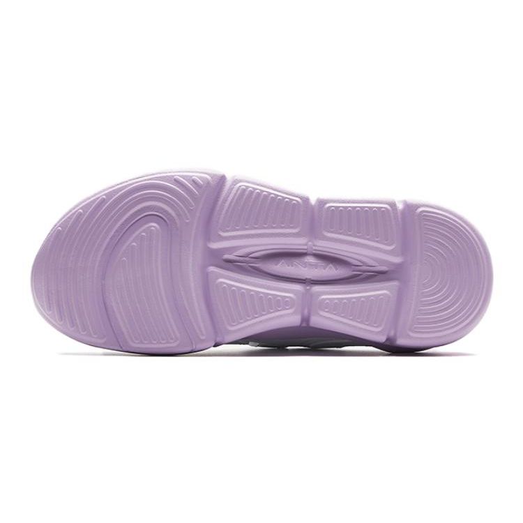 Anta Comfortable Versatile Trendy Non-Slip Shock Absorbing Low-Top Running Shoes Kids Sneaker White Purple A322415505H-1