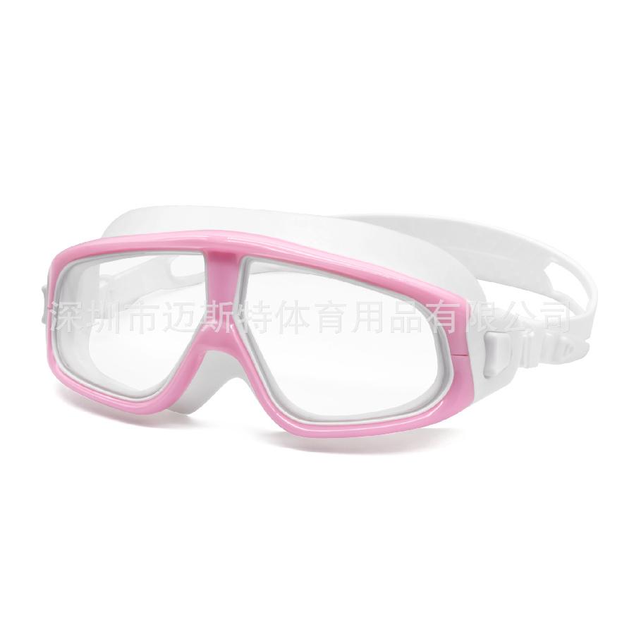 Large-frame swimming goggles for adults, waterproof and anti-fog, electroplated high-definition, comfortable protective goggles