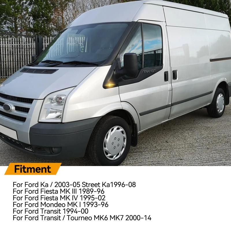 2 шт. Для Ford Tourneo Transit MK6 MK7 2000-2014 Для Ford KA 2003-2005 Динамический светодиодный повторитель поворота боковой указатель лампа Водонепроницаемый