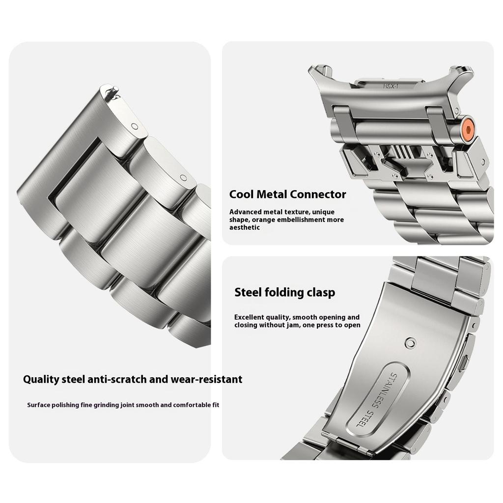 Для Samsung Galaxy Watch Ultra 47 мм Ремешок для часов из нержавеющей стали Запасной ремешок