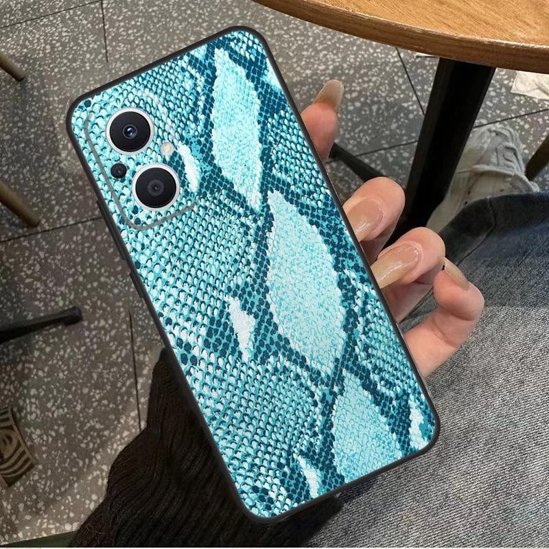 Чехол с принтом под змеиную кожу для OPPO Reno 7 8 Lite 8T 14F 13F 11F 12F 10 11 12 13 14 Pro OPPO Find X8 X5 X6 Pro