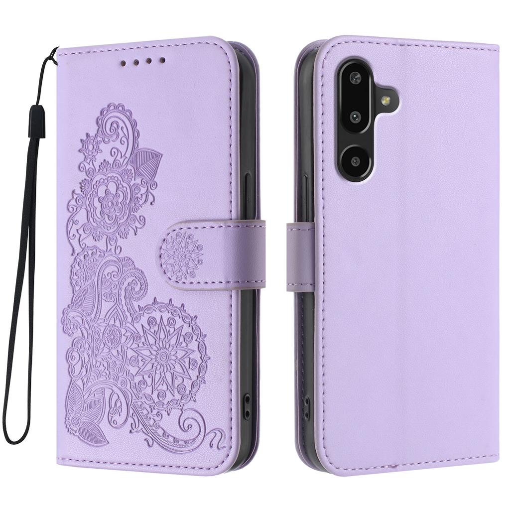 For Samsung Galaxy M16 5G/Galaxy F16 5G Phone Cases Mandala Flower Leather Wallet Mobile Cover with Strap
