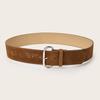 1pc Women Luxury Design Suede Leather Wide Belt Casual Versatile Business Waist Strap Trendy Pin Buckle Waistband