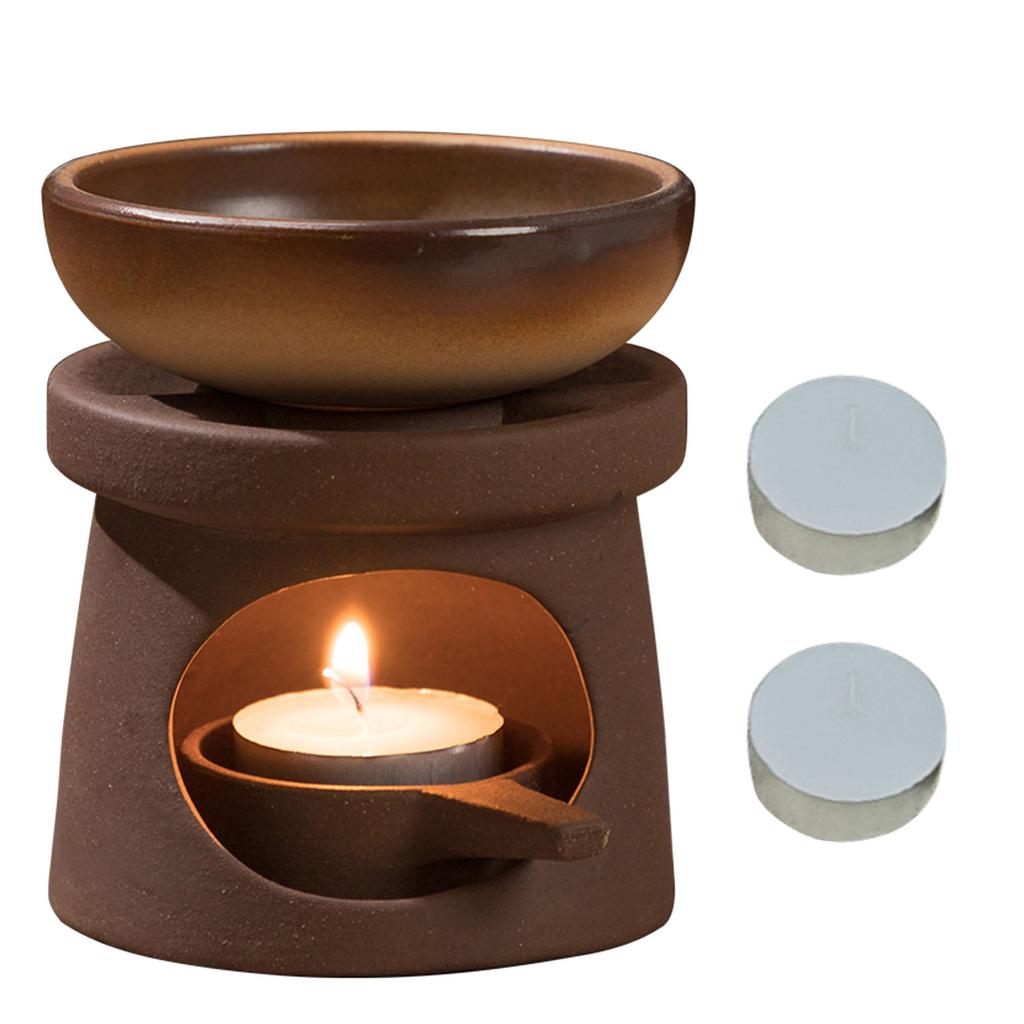 Essential Oil Burners Ceramics Wax Melter Aromatherapies Diffuser and Tealight Candle Holder Set for Home Bedroom Decors