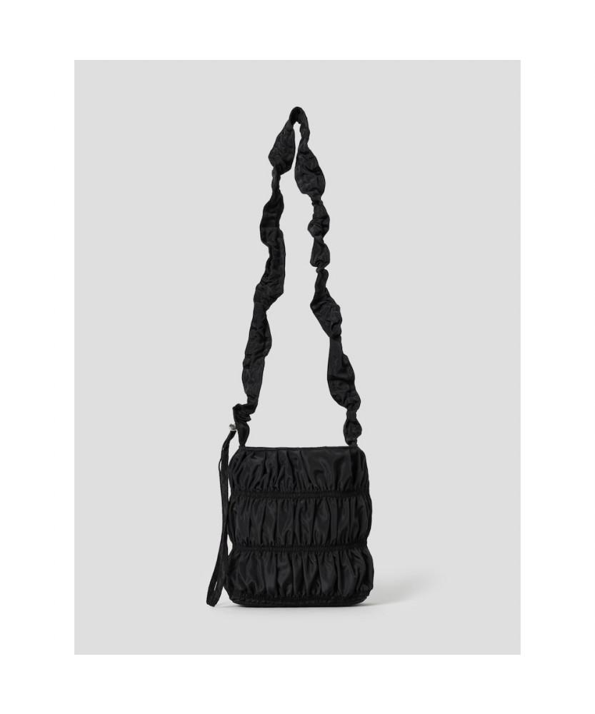 8Seconds 3-Tier Shirred Crossbody Bag Small Black