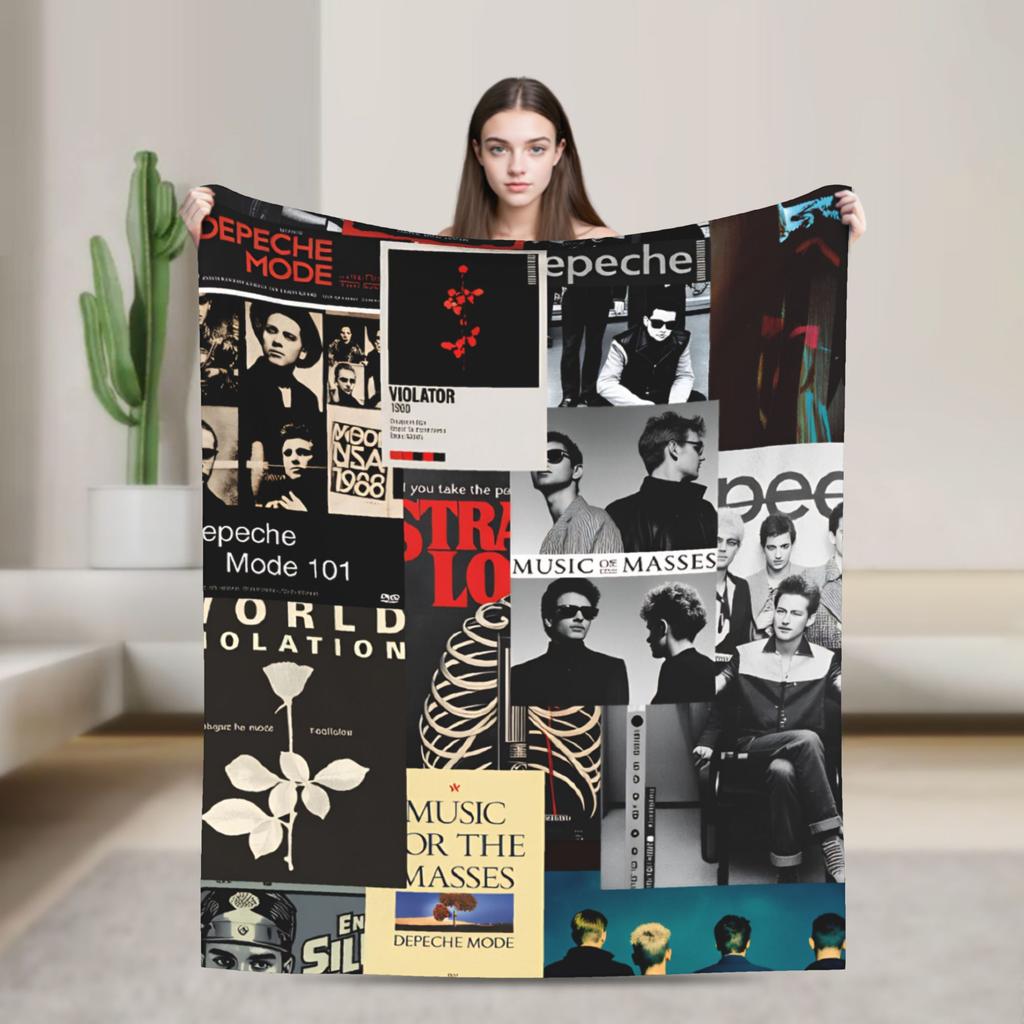 Depeches Band Mode Blanket Travel Office Flannel Bedding Throws For Outdoor Warm Custom Quality Bedspread Gift