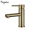 Bagnolux Luxury Morden Brushed Gold Lavatory Faucet One Handle Trim Bathroom Sink Faucet Hot And Cold Bathroom Vanity Mixer Tap