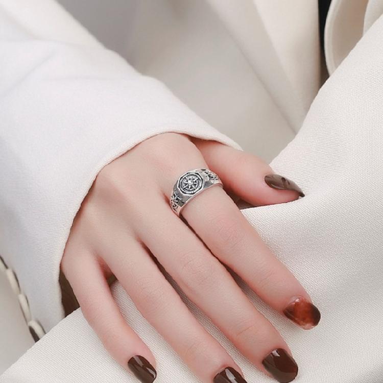 Ретро Звездные Кольца Регулируемый Размер с Шестиугольным Отверстием Унисекс Хип-Хоп Украшения Подарок для Фаната Аниме