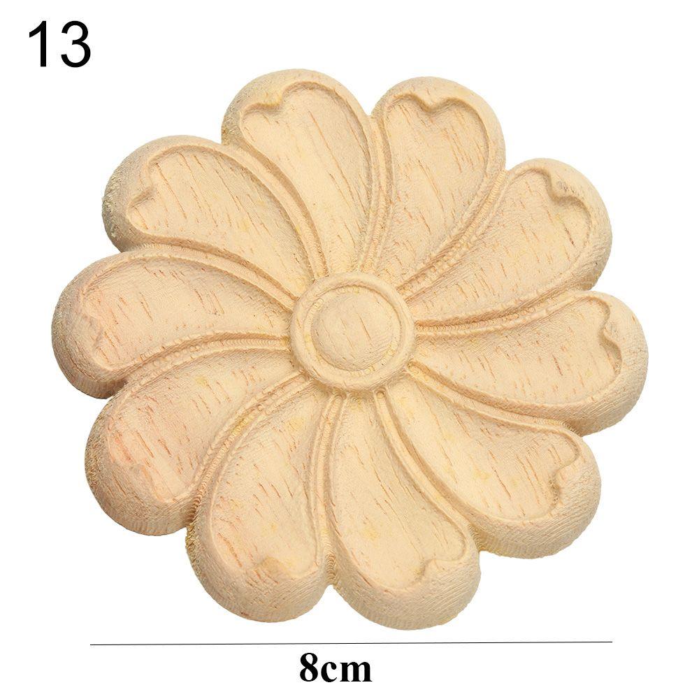 Украшение двери деревянные фигурки ремесла резьба по дереву декоративная деревянная резная угловая аппликация рамка