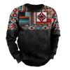 Men'S Printed Sweatshirt Outdoor Ethnic Printed Loose Long Sleeved