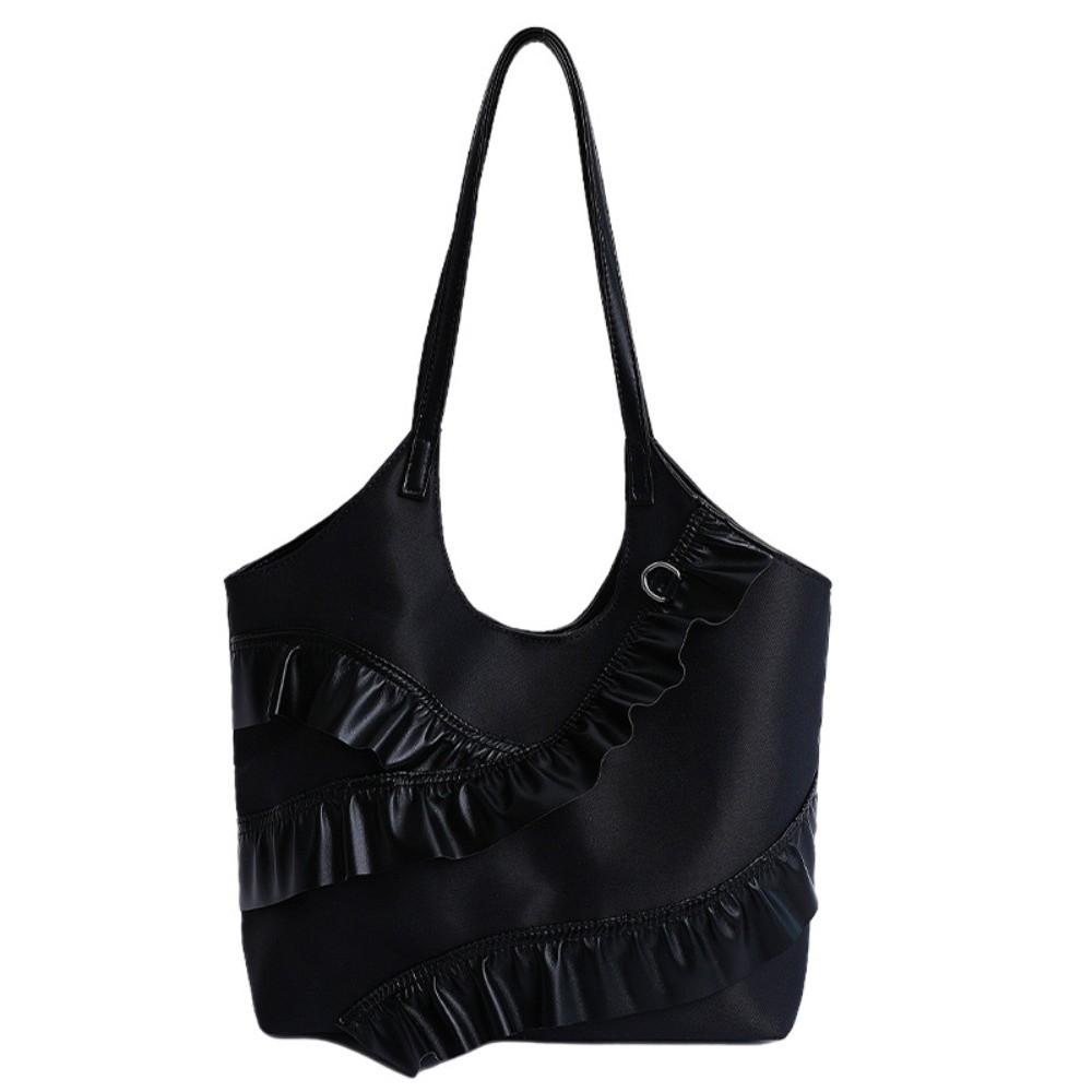 Stylish Ruffle Tote Bag Korean Women's Handbag Trendy Frill Shoulder Bag Armpit Bag