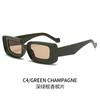 European and American new sunglasses women's personalized fashion square sunglasses men's concave high-end trendy glasses