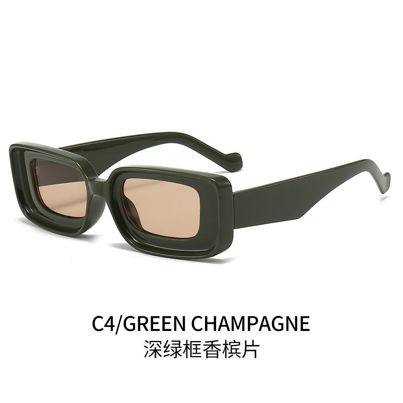 European and American new sunglasses women's personalized fashion square sunglasses men's concave high-end trendy glasses