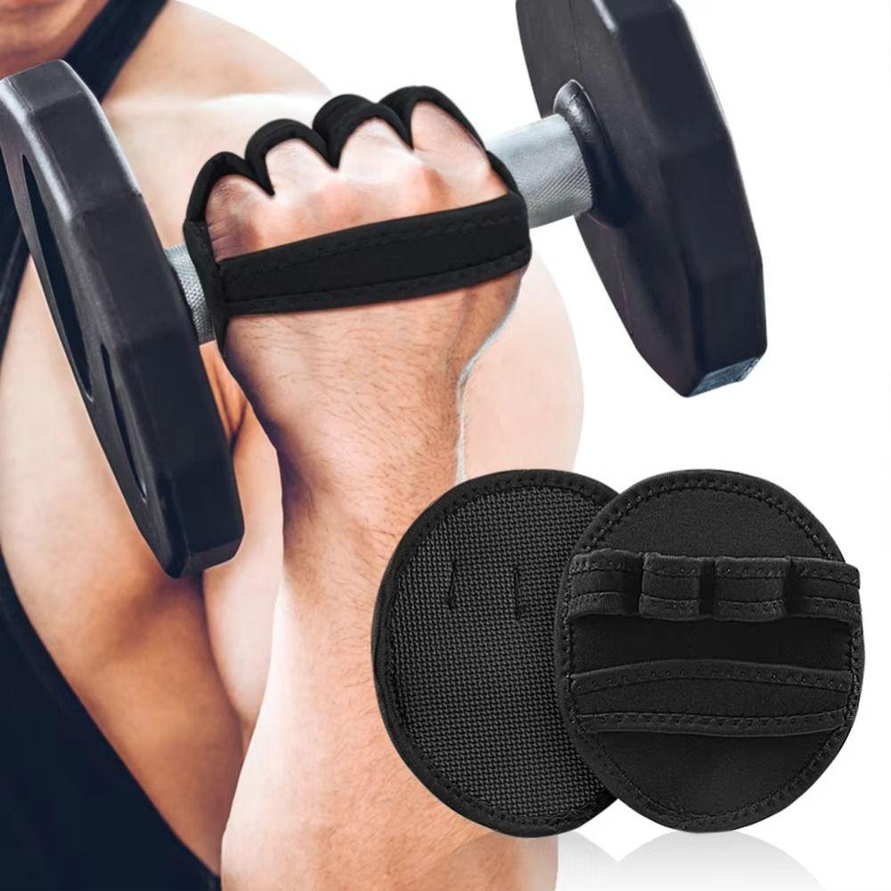 1 Pair Thicken Weightlifting Hand Protect Pads Non-slip Gym Power Gloves Pull-ups